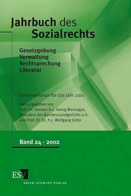 Produktbild: Jahrbuch des Sozialrechts (der Gegenwart). Gesetzgebung - Verwaltung... / Jahrbuch des Sozialrechts, Band 24