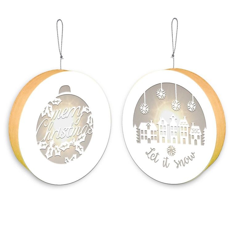 Produktbild: URSUS Light boxes "Village & Christmas Bauble", &Oslash; 11 cm