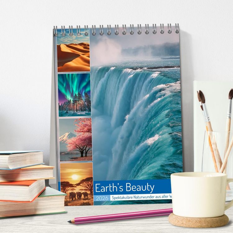 Produktbild: Earth&rsquo;s Beauty (Tischkalender 2026 DIN A5 hoch), CALVENDO Monatskalender