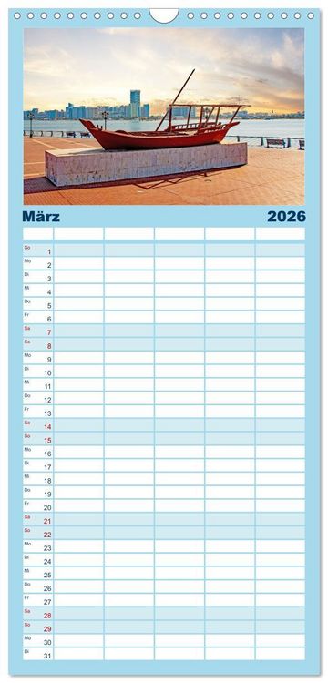 Produktbild: Familienplaner 2026 - Abu Dhabi - Bezaubernde Metropole mit 5 Spalten (Wandkalender, 21 x 45 cm) CALVENDO