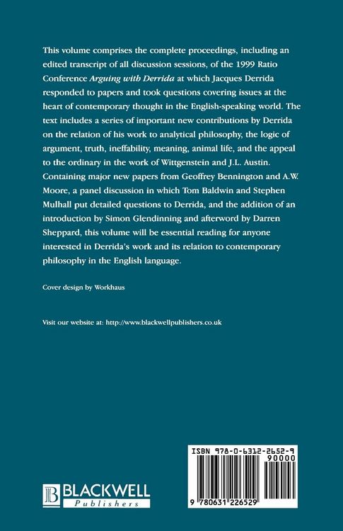 Produktbild: Arguing with Derrida