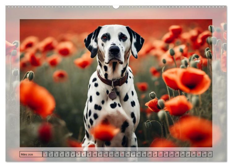 Produktbild: Dalmatiner - freundliche Temperamentsbolzen (hochwertiger Premium Wandkalender 2026 DIN A2 quer), Kunstdruck in Hochglanz