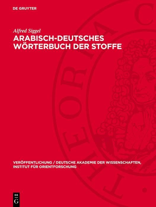 Produktbild: Arabisch-deutsches W&ouml;rterbuch der Stoffe