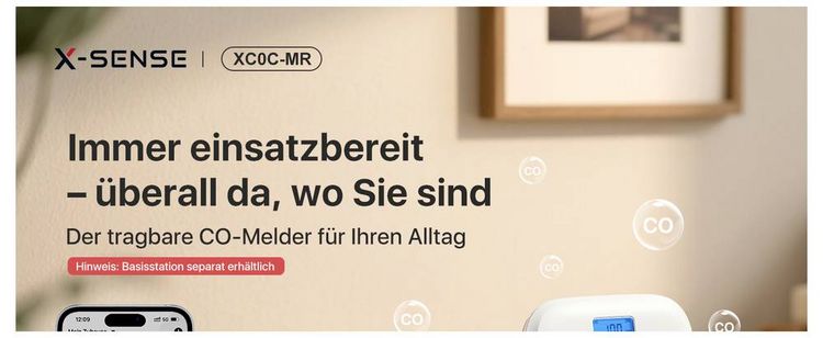 Produktbild: X-Sense XC0C-MR Kohlenmonoxid-Melder detektiert Kohlenmonoxid