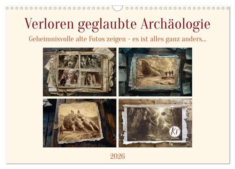 Produktbild: Verloren geglaubte Arch&auml;ologie (Wandkalender 2026 DIN A3 quer), CALVENDO Monatskalender