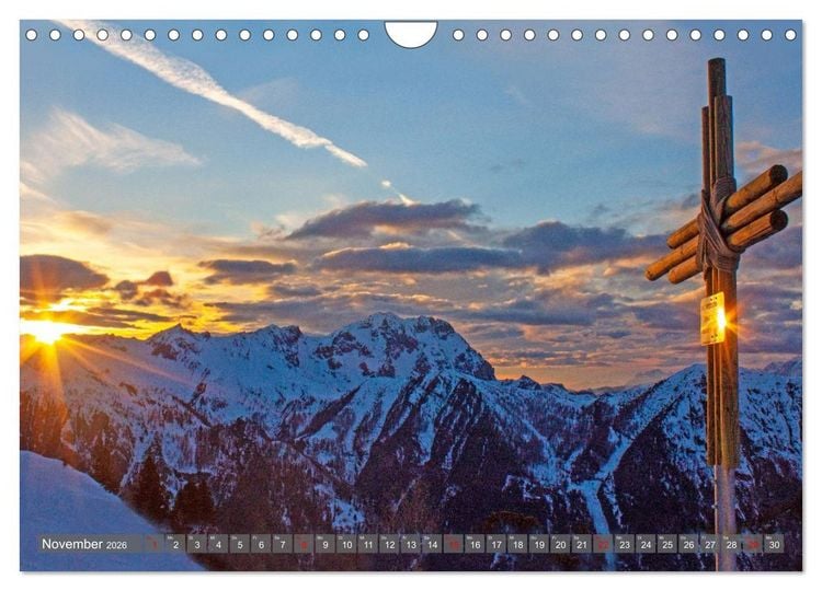 Produktbild: Gipfelkreuze im Sonnenlicht (Wandkalender 2026 DIN A4 quer), CALVENDO Monatskalender