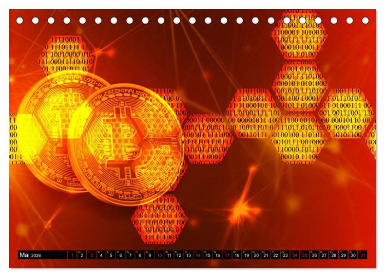 Produktbild: Bitcoins (Tischkalender 2026 DIN A5 quer), CALVENDO Monatskalender