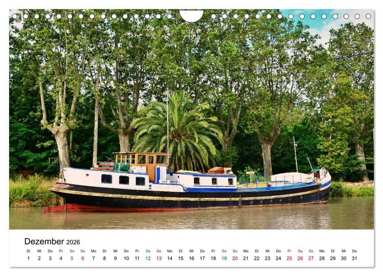 Produktbild: Unterwegs am Canal du Midi (Wandkalender 2026 DIN A4 quer), CALVENDO Monatskalender
