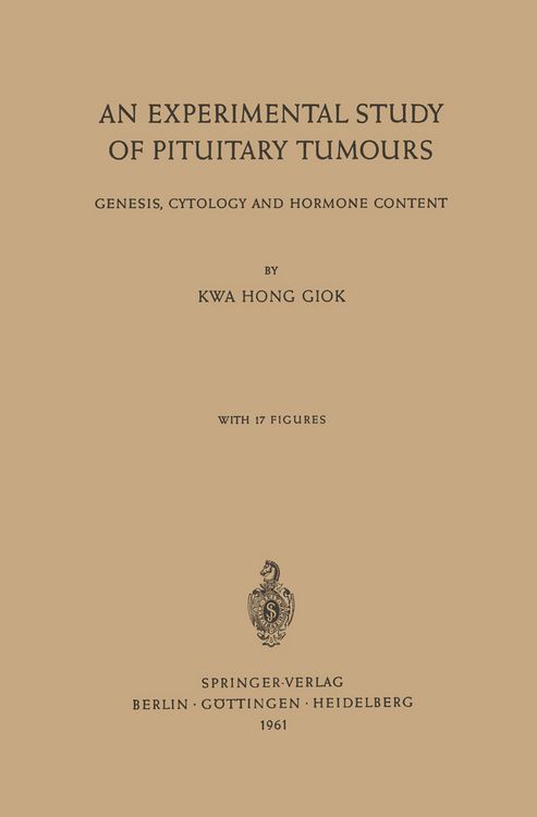 Produktbild: An Experimental Study of Pituitary Tumours