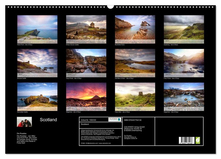 Produktbild: Scotland (Wandkalender 2026 DIN A2 quer), CALVENDO Monatskalender