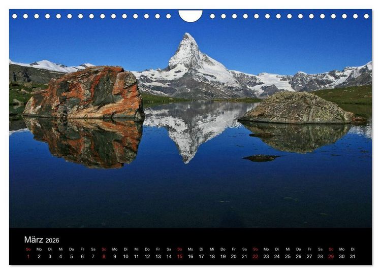 Produktbild: Zauber der Berge Zermatt und das Matterhorn (Wandkalender 2026 DIN A4 quer), CALVENDO Monatskalender