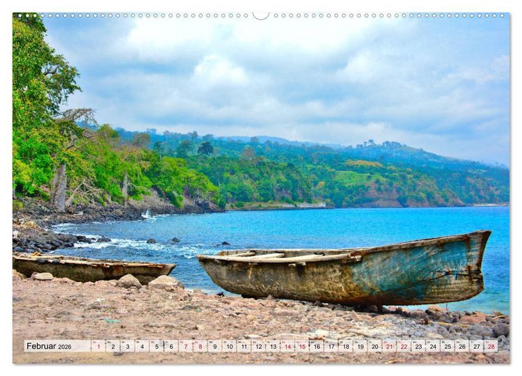 Produktbild: S&atilde;o Tom&eacute; - Inselparadies am &Auml;quator (Wandkalender 2026 DIN A2 quer), CALVENDO Monatskalender