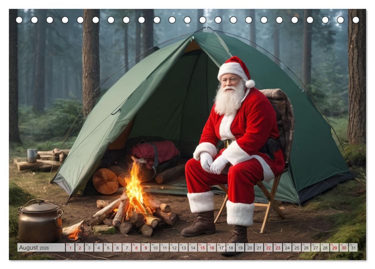 Produktbild: Durch das Jahr mit dem Weihnachtsmann (Tischkalender 2026 DIN A5 quer), CALVENDO Monatskalender