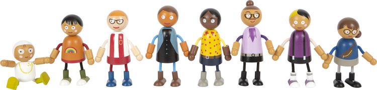 Produktbild: Biegepuppen-Familie mit Baby