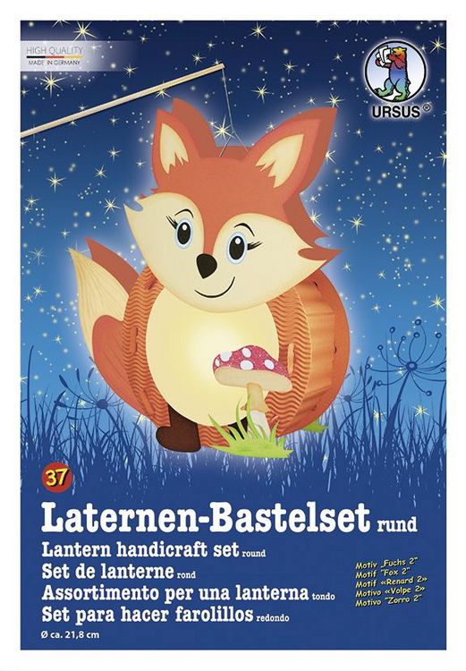 Produktbild: URSUS Laternenzeit Laternen-Bastelset rund Fuchs 2