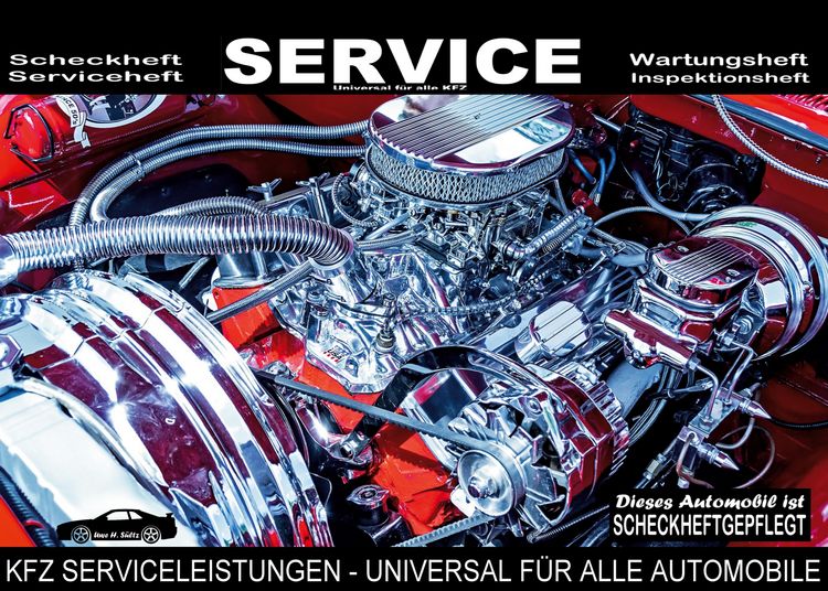 Produktbild: Universal KFZ Inspektionsheft Serviceheft Wartungsheft Serviceleistungen Scheckheft