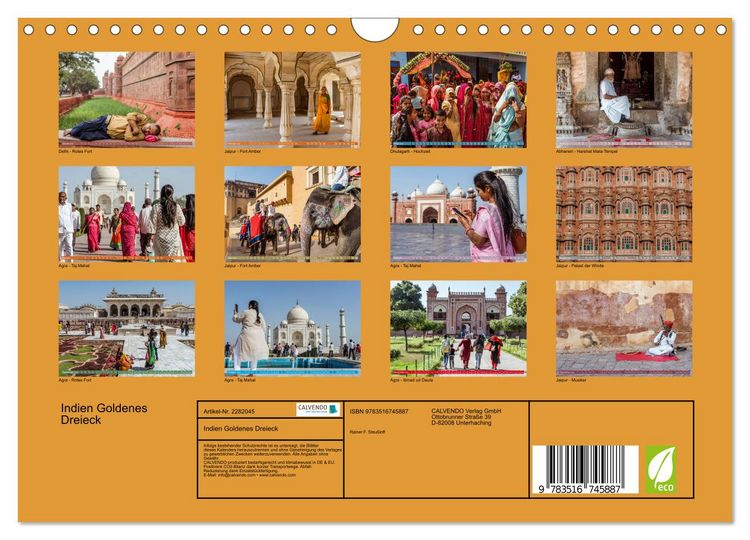 Produktbild: Indien Goldenes Dreieck (Wandkalender 2026 DIN A4 quer), CALVENDO Monatskalender
