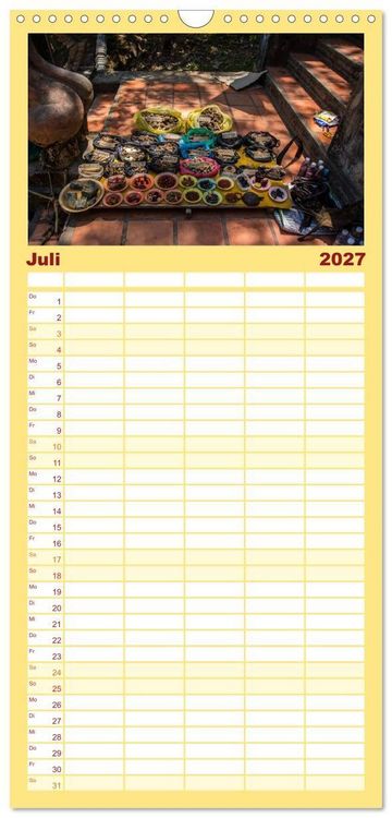 Produktbild: Familienplaner 2027 - Magisches Kambodscha mit 5 Spalten (Wandkalender, 21 x 45 cm) CALVENDO
