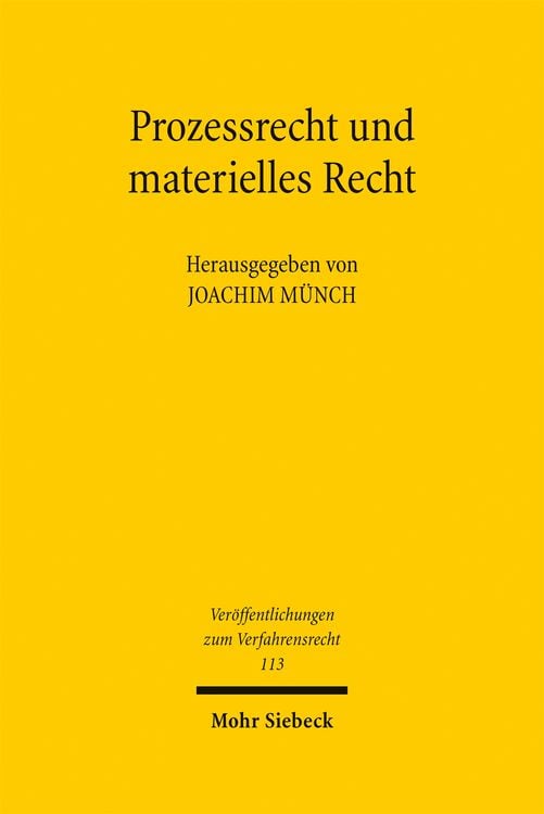 Produktbild: Prozessrecht und materielles Recht