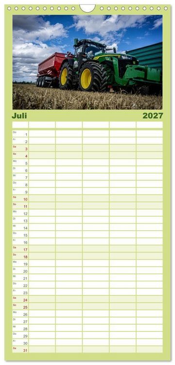 Produktbild: Familienplaner 2027 - Agrartechnik mit 5 Spalten (Wandkalender, 21 x 45 cm) CALVENDO