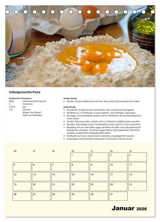 Produktbild: Der tolle Rezeptkalender (Tischkalender 2026 DIN A5 hoch), CALVENDO Monatskalender