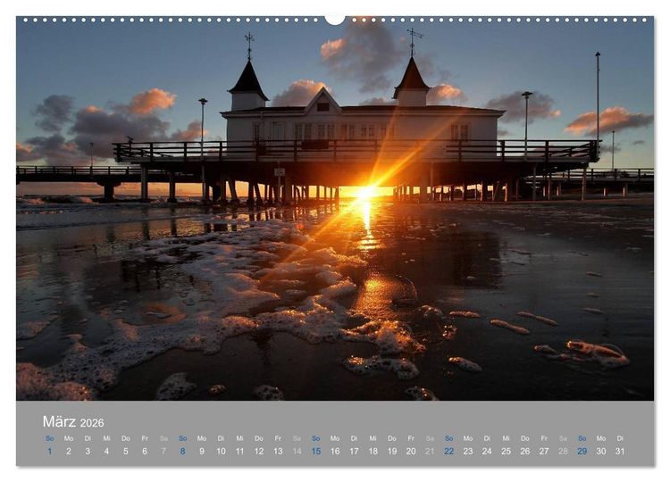 Produktbild: PLANET USEDOM Sonnenaufg&auml;nge (Wandkalender 2026 DIN A2 quer), CALVENDO Monatskalender