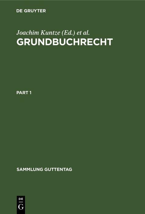 Produktbild: Grundbuchrecht