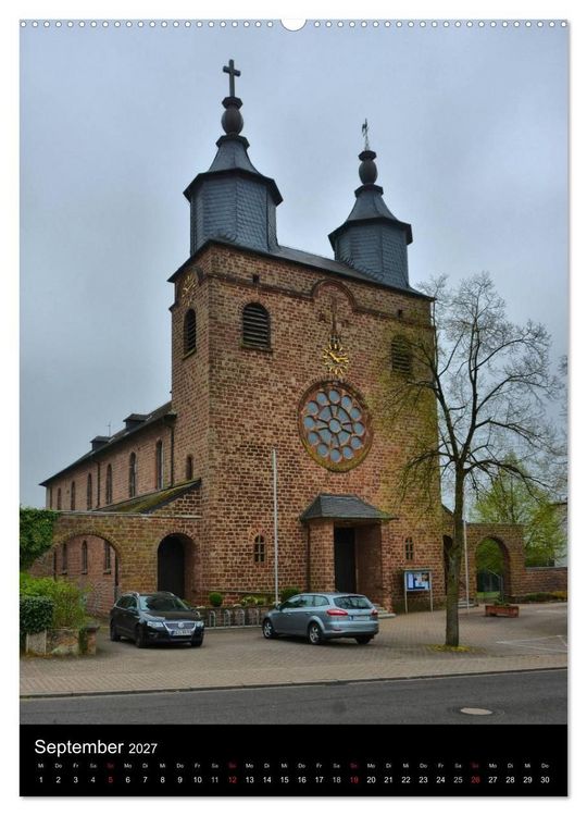 Produktbild: Sa(ar)krale Baukunst - Kirchenarchitektur im Saarland (hochwertiger Premium Wandkalender 2027 DIN A2 hoch), Kunstdruck in Hochglanz