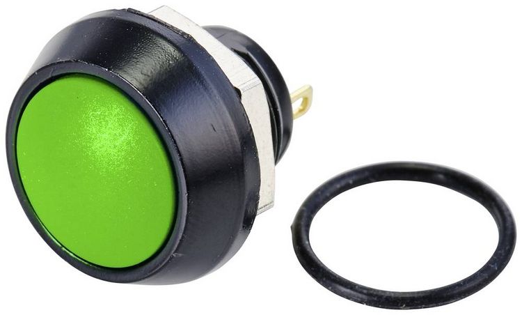 Produktbild: TRU COMPONENTS TC-10091004 GQ12B-10/J/G/A Drucktaster 48 V/DC 2 A 1 x Aus/(Ein) tastend IP65 1 St.
