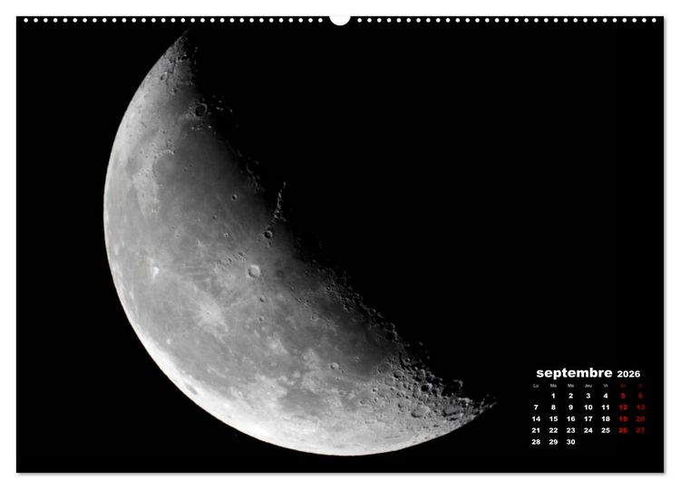 Produktbild: Phases de la lune (Calendrier mural 2026 DIN A2 vertical) calendrier de bureau