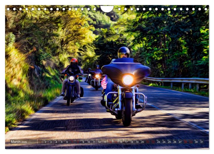 Produktbild: Images of Harley Davidson (Wall Calendar 2026 DIN A4 landscape), CALVENDO 12 Month Wall Calendar