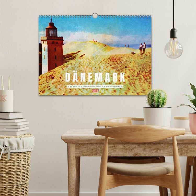 Produktbild: D&auml;nemark - Sch&ouml;nheiten J&uuml;tlands in feinen Aquarellfarben (Wandkalender 2027 DIN A3 quer), CALVENDO Monatskalender