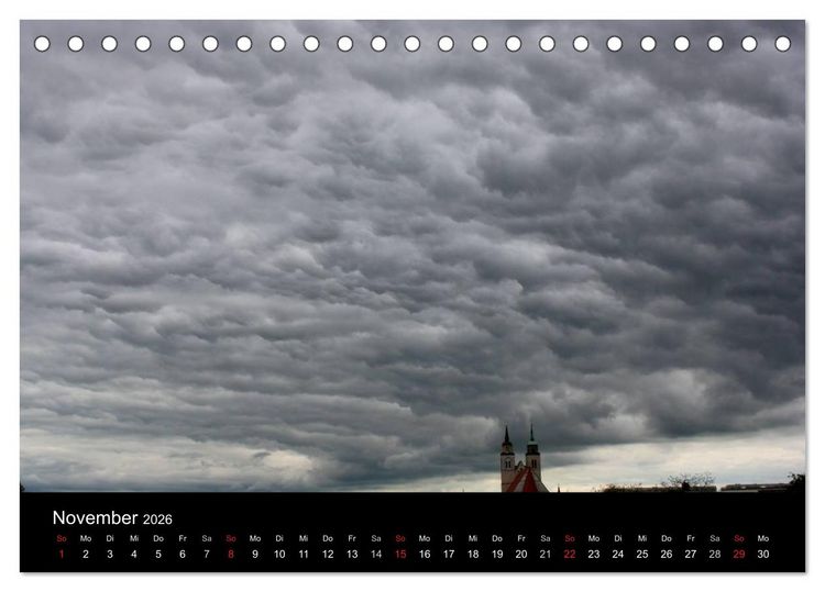 Produktbild: Wolken (Tischkalender 2026 DIN A5 quer), CALVENDO Monatskalender