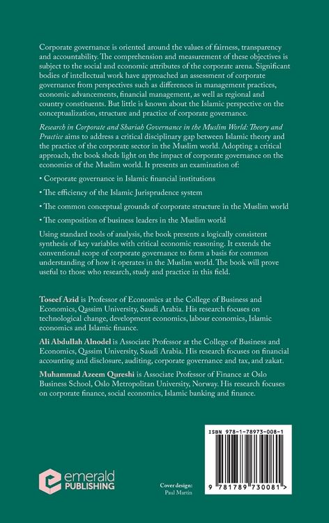 Produktbild: Research in Corporate and Shari'ah Governance in the Muslim World