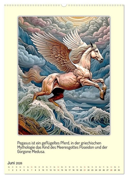 Produktbild: Mythologische Gestalten der griechischen Antike (hochwertiger Premium Wandkalender 2026 DIN A2 hoch), Kunstdruck in Hochglanz