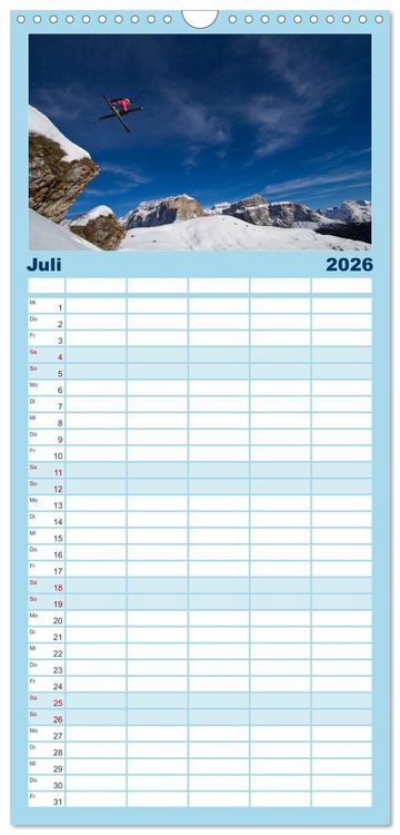 Produktbild: Familienplaner 2026 - Faskination mit 5 Spalten (Wandkalender, 21 x 45 cm) CALVENDO