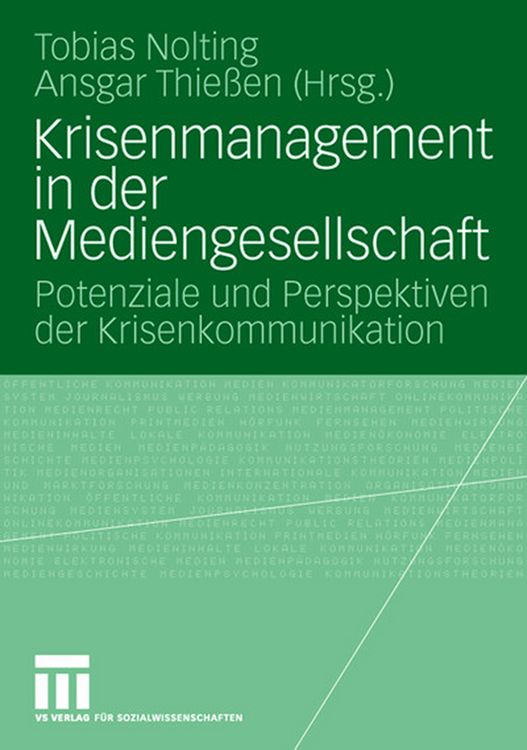 Produktbild: Krisenmanagement in der Mediengesellschaft