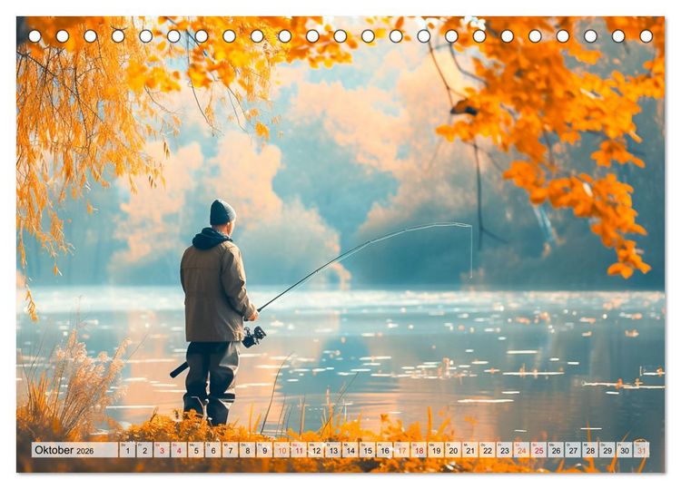 Produktbild: Angeln und Fischen Impressionen (Tischkalender 2026 DIN A5 quer), CALVENDO Monatskalender