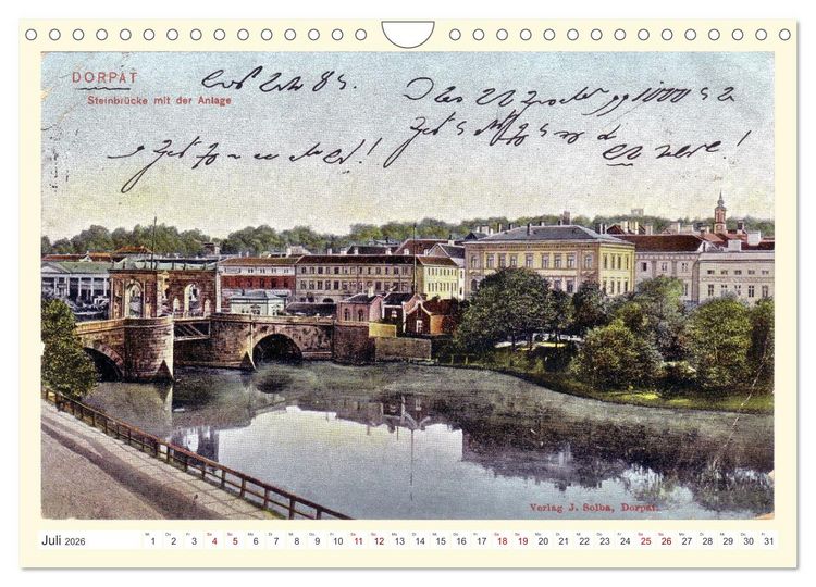 Produktbild: Gruss aus Dorpat - Tartu in historischen Ansichten (Wandkalender 2026 DIN A4 quer), CALVENDO Monatskalender
