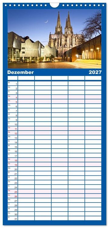 Produktbild: Familienplaner 2027 - Welterbe - Kultur und Natur in Deutschland mit 5 Spalten (Wandkalender, 21 x 45 cm) CALVENDO