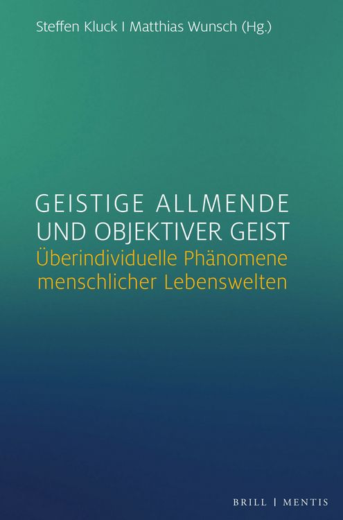 Produktbild: Geistige Allmende und objektiver Geist