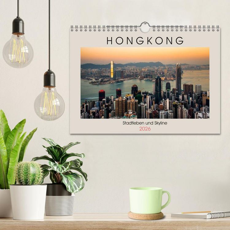 Produktbild: HONGKONG Skyline und Stadtleben (Wandkalender 2026 DIN A4 quer), CALVENDO Monatskalender