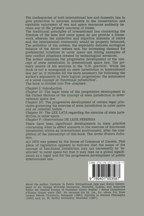 Produktbild: The Concept of State Jurisdiction in International Space Law