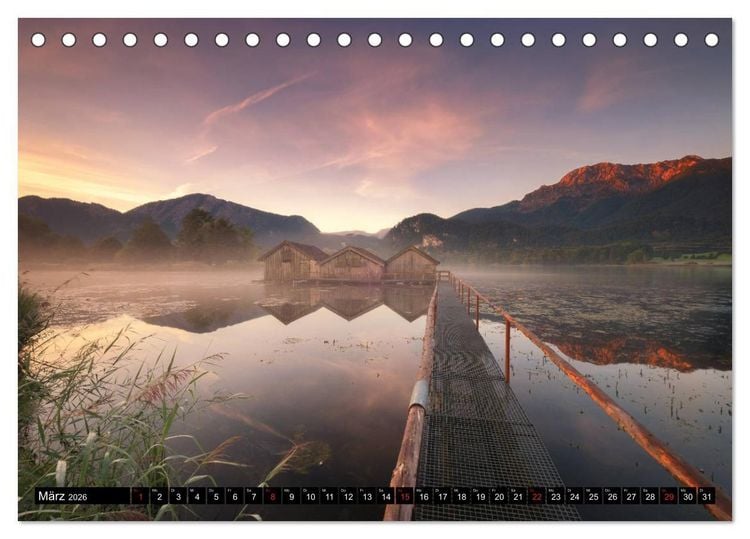 Produktbild: Bayerische Landschaften (Tischkalender 2026 DIN A5 quer), CALVENDO Monatskalender