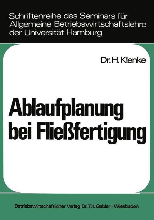 Produktbild: Ablaufplanung bei Flie&szlig;fertigung