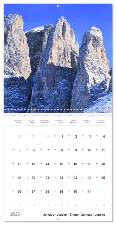 Produktbild: Dolomites Moments in the light (Wall Calendar 2026 12 &times; 12 Inch) CALVENDO 12 Month Wall Calendar