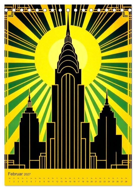 Produktbild: Art Deco Luxury &ndash; Golden Twenties (Tischkalender 2027 DIN A5 hoch), CALVENDO Monatskalender