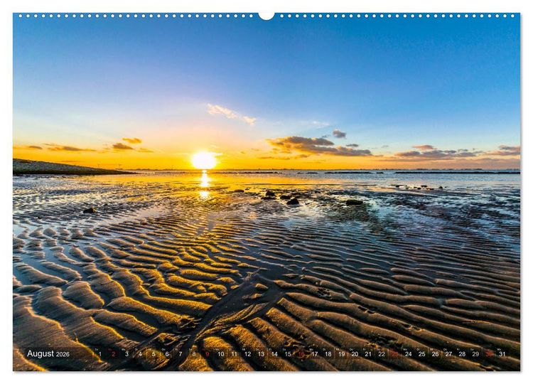 Produktbild: Strandlust Nordsee-Liebe (hochwertiger Premium Wandkalender 2026 DIN A2 quer), Kunstdruck in Hochglanz
