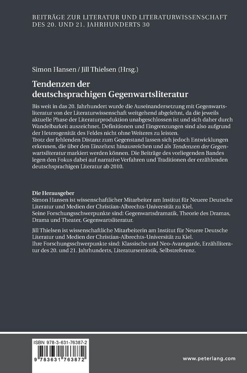 Produktbild: Tendenzen der deutschsprachigen Gegenwartsliteratur