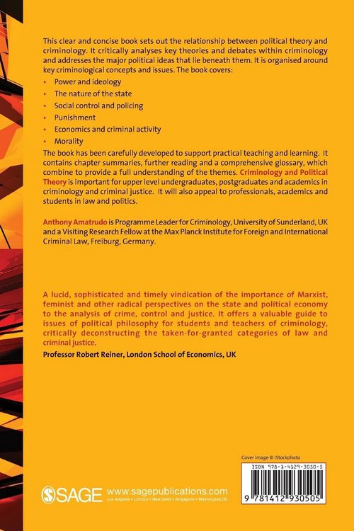 Produktbild: Criminology and Political Theory
